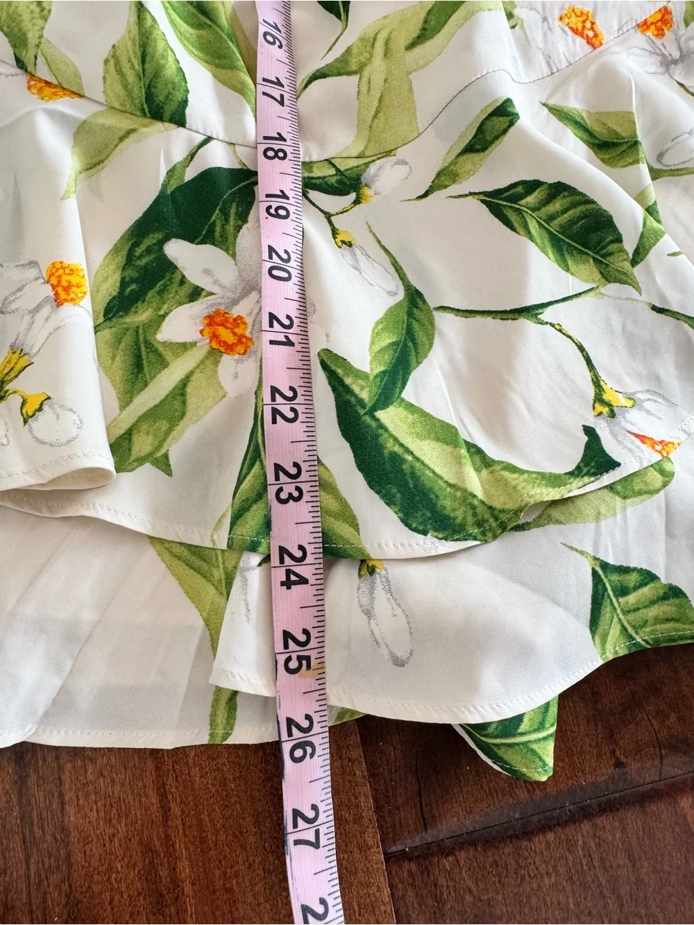 Express Strapless Romper with Yellow Lemon & Green Leaf Print